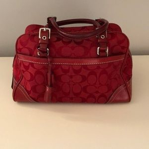 Coach Red Satchel Bag